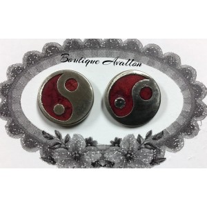 Boucles d'oreilles yin yang