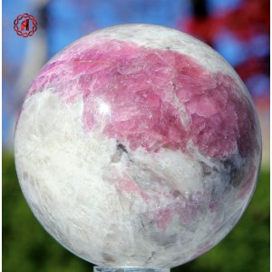 Sphère tourmaline rose